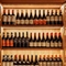 Cabinet full of wine bottles
