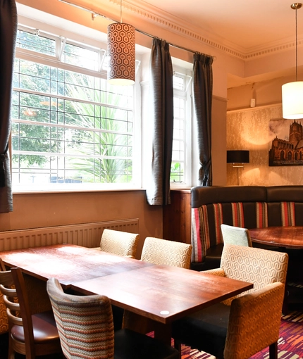 interior dining area of a pub