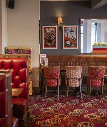 interior restaurant and seating area