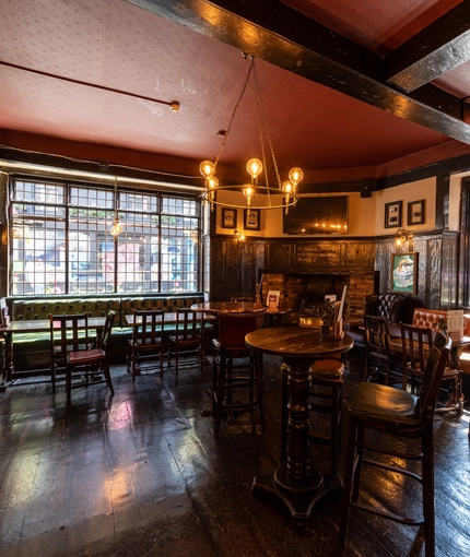 Internal seating area in a pub restaurant