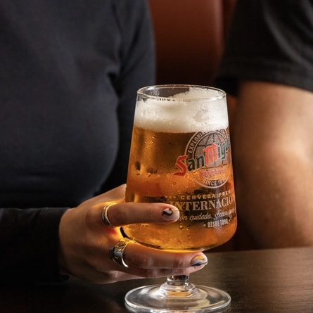 A pint of San Miguel served at Farmhouse Inns.