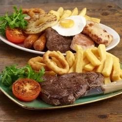 Steak and chips