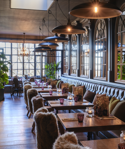 interior restaurant and seating area