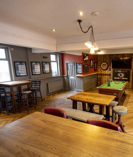 Restaurant and pub games area in a pub