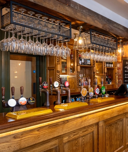 The bar in the Wheatsheaf.