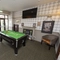 interior seating area and pool table