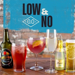 A banner for non-alcoholic drinks available at Flaming Grill venues.