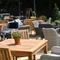 Beer garden outside of a pub