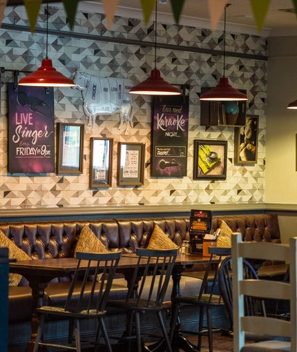 interior restaurant and seating area