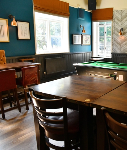 Restaurant and pub games area in a pub