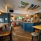 interior seating area and bar