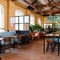 The restaurant area of The Grain and Hop Store.