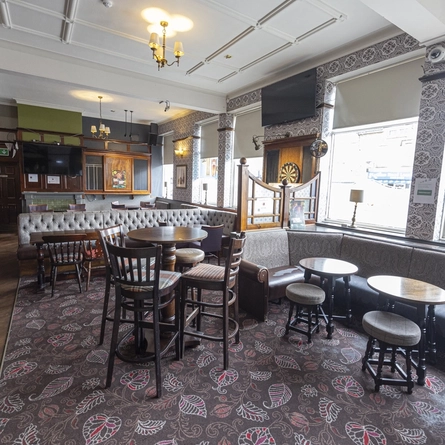 Interior shot of the seating area