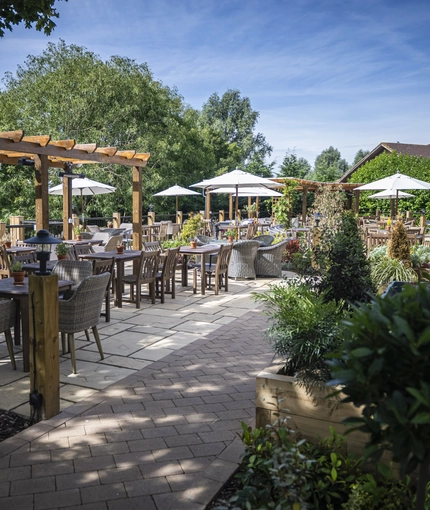 The beer garden at the Boat House.