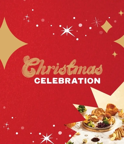A graphic promoting Christmas celebrations at Farmhouse Inns.