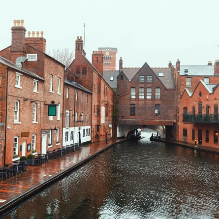 An image of Birmingham Back To Backs advertising local attractions near to Chef & Brewer venues.