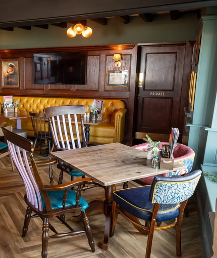 Interior restaurant and seating area of the venue 