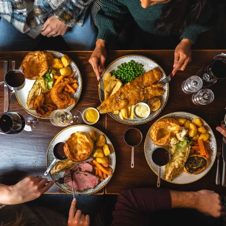 A selection of food from one of our pub's restaurants