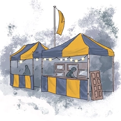 A Illustration for local attractions to The Bell in Stratford-Upon-Avon.