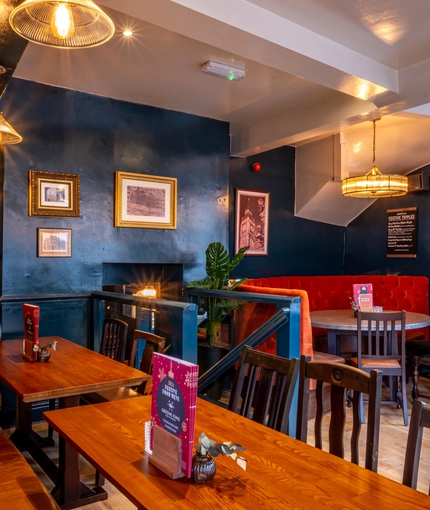interior seating area of the old star
