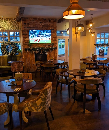 interior restaurant and seating area