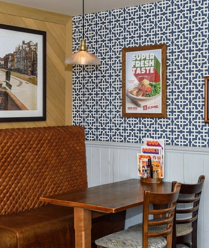 interior seating area of the pub