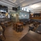 Interior shot of the seating area and TVs