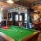 interior seating area with pool table