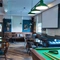interior seating area with pool table