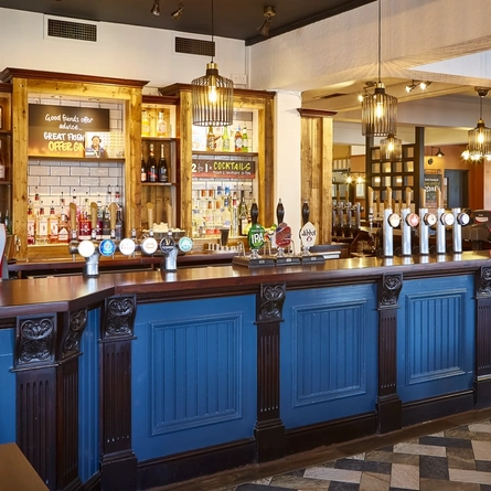 The interior bar at The Yacht.
