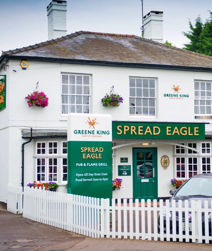 The exterior facade of The Spread Eagle.