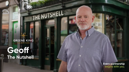 A video front screen showing Geoff from The Nutshell.