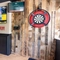 The interior games area at The Bramford Arms in Woodsetton, with a pool table, a dartboard, a gaming machine, a TV on the wall, and restaurant seating.