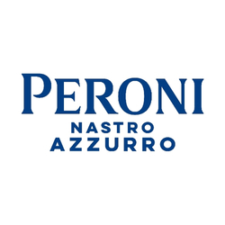 The Peroni Nastro Azzurro logo on a white background.