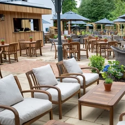 The beer garden at the Wheatsheaf.