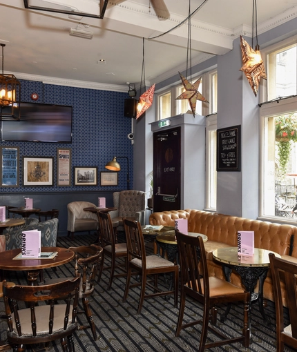 Internal of the restaurant with seating area