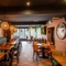 Interior dining area of a pub.