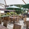 The beer garden of The White Hart.