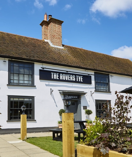The exterior facade of the Rovers Tye.