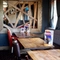 Interior dining area of a pub.