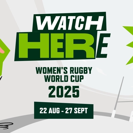 A banner promoting the Women's Rugby World Cup in selected Greene King venues.