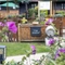 Exterior beer garden with a dog station