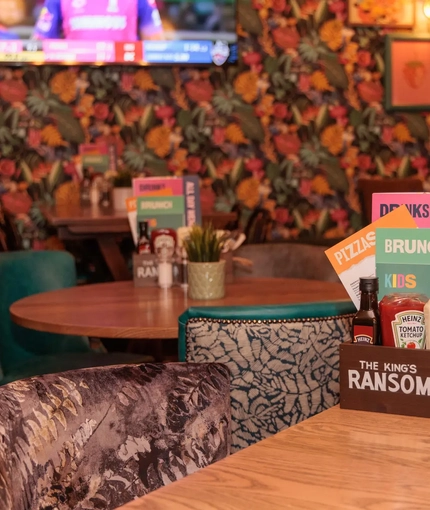 Seating area in a pub restaurant