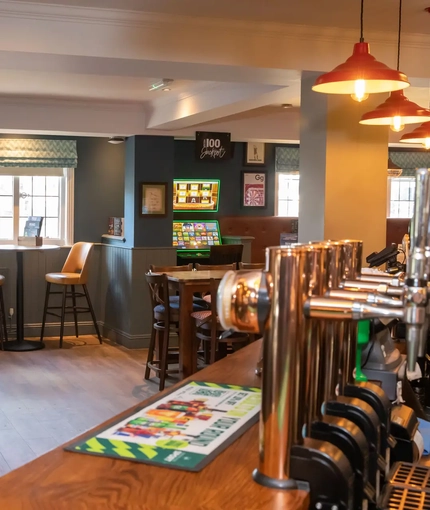 interior pub with seating area
