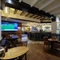 interior of the restaurant with TV