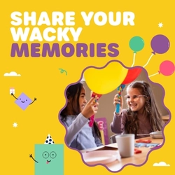 A graphic promoting Wacky Warehouse's 30th birthday.