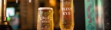 A pint of Level Head and a pint of Flint Eye