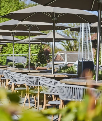 The beer garden at The Boat