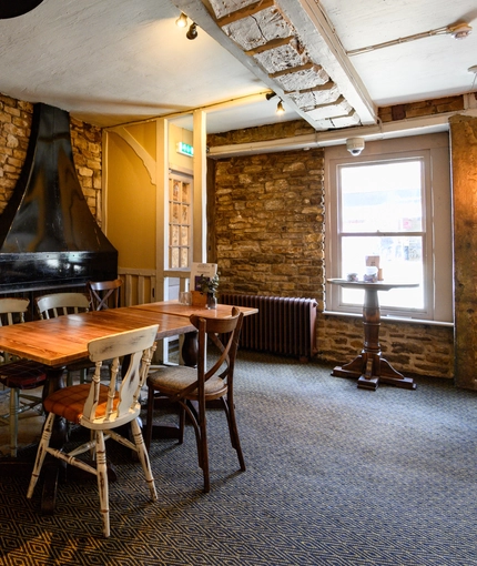 Internal seating area in a pub restaurant