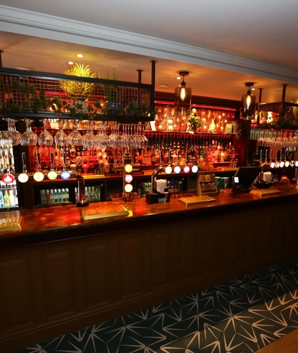 Interior bar of the pub.